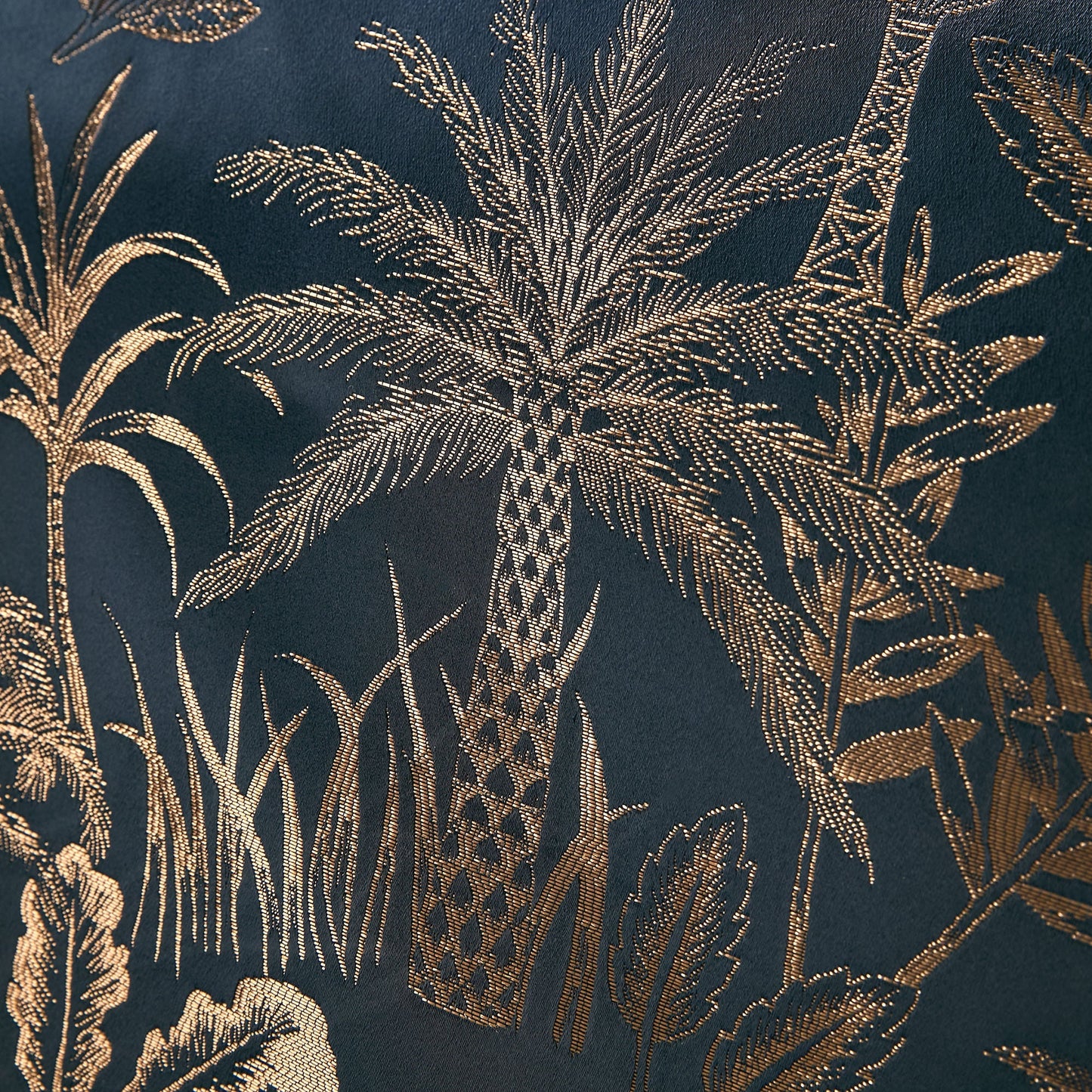 Midnight Palm Duvet Cover Set in Navy
