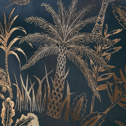 Midnight Palm Duvet Cover Set in Navy
