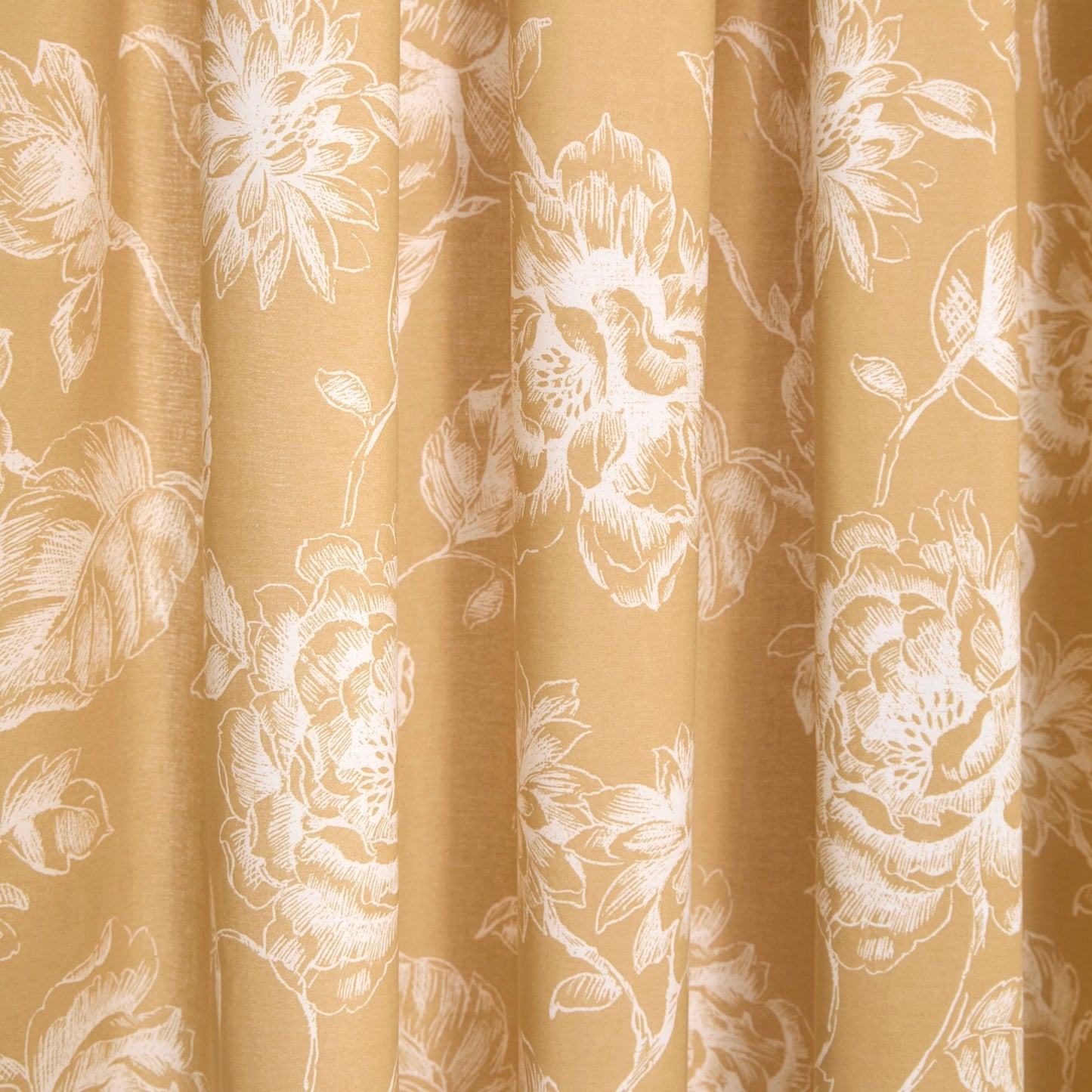 Mishka Pencil Pleat Curtains in Gold