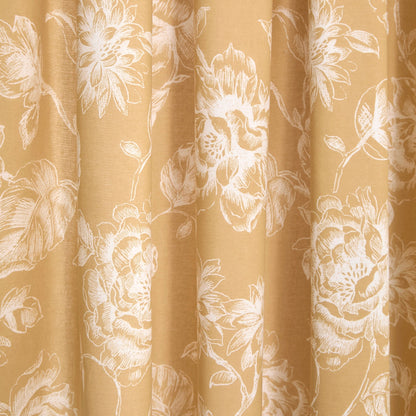 Mishka Pencil Pleat Curtains in Gold