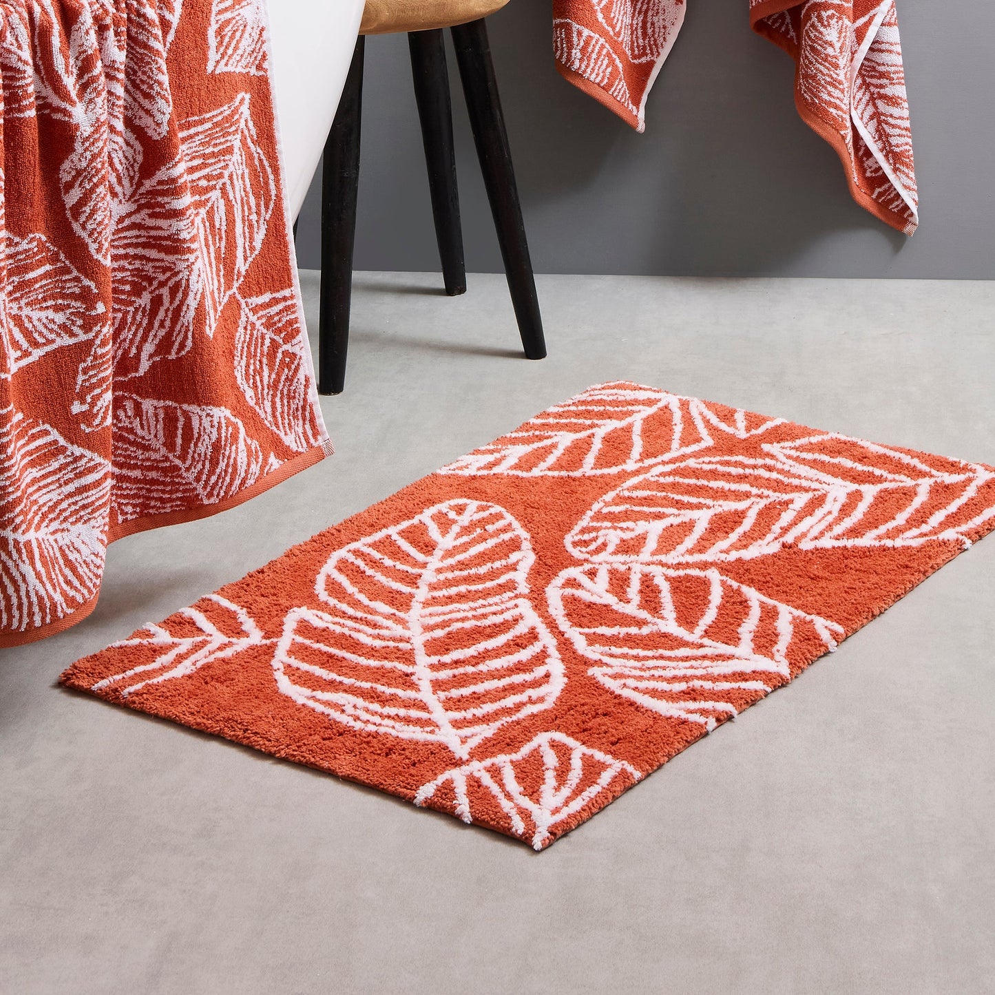 Matteo Bath Mat in Terracotta