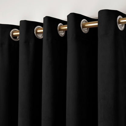 Montrose Eyelet Curtains in Black