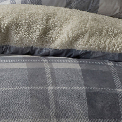 Mulford Check Duvet Cover Set in Grey