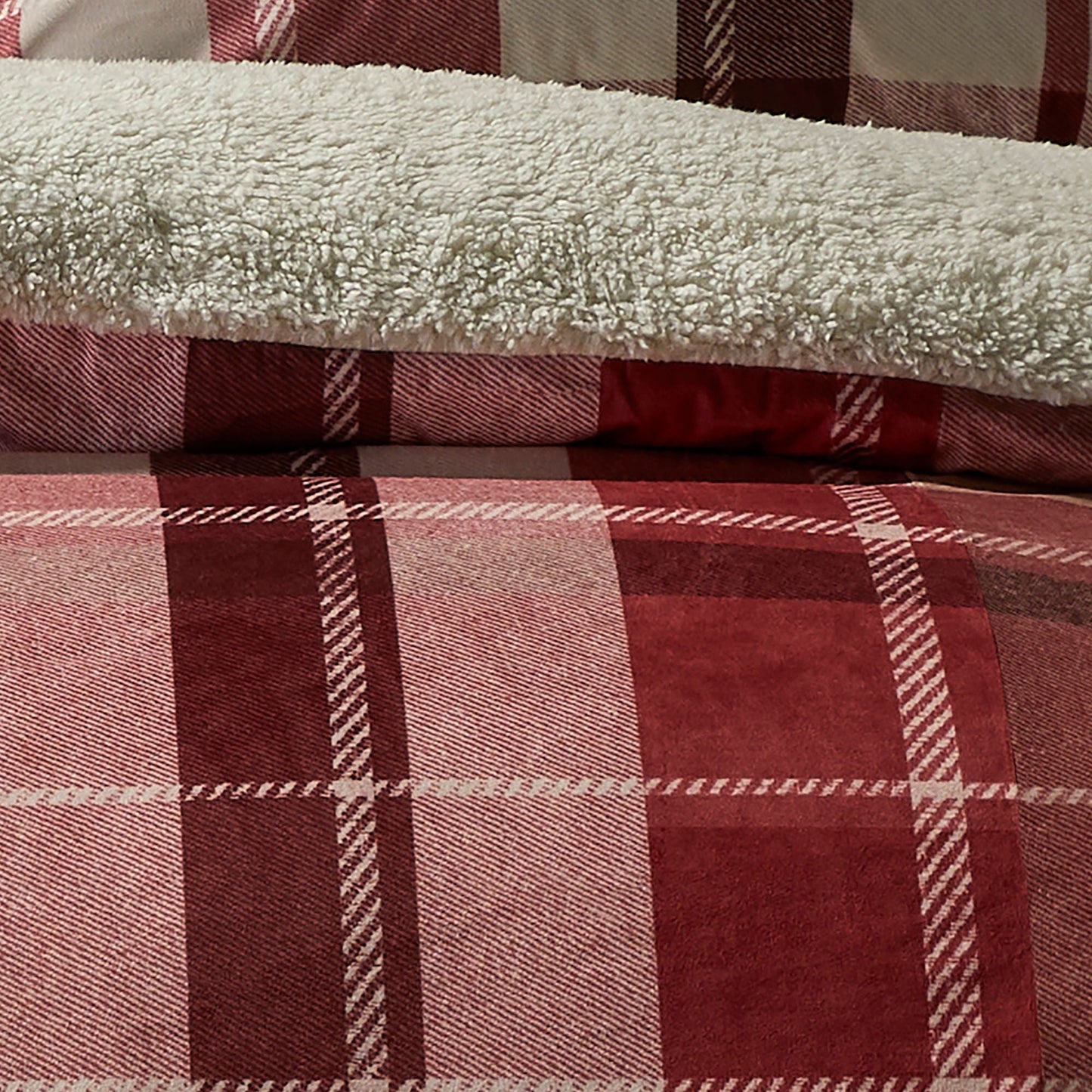 Mulford Check Duvet Cover Set in Red