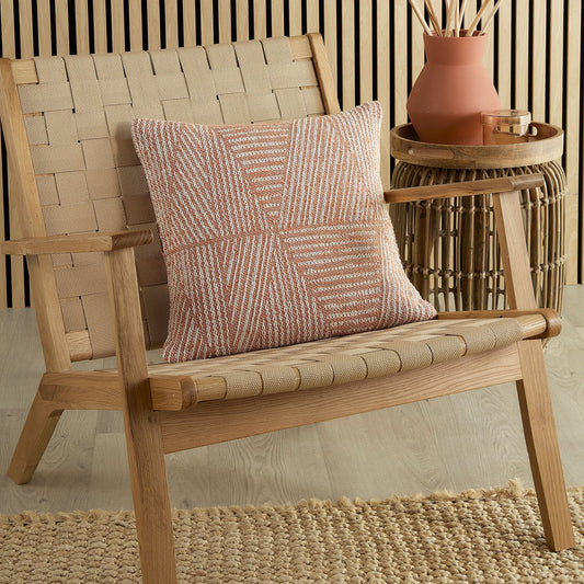 Myan Cushion in Terracotta 43 x 43cm - Filled Cushion