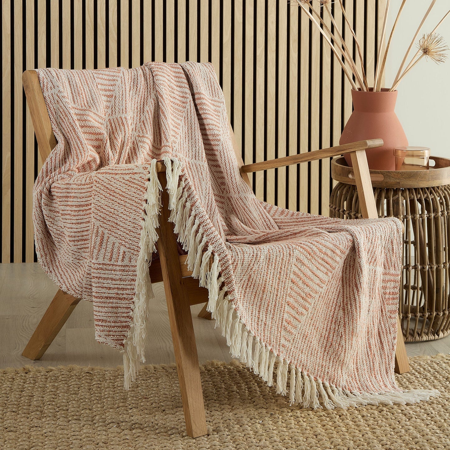 Myan Throw in Terracotta 130 x 180cm