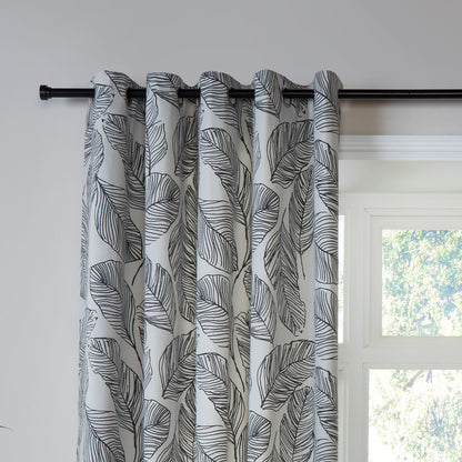 Matteo Eyelet Curtains in Black