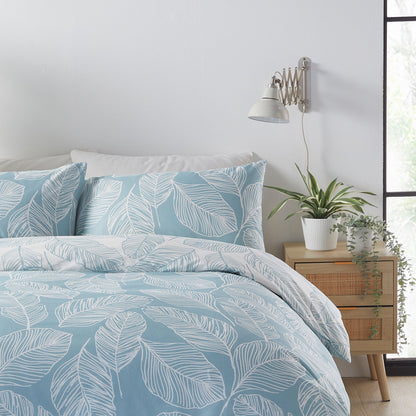 Matteo Duvet Cover Set in Duck Egg