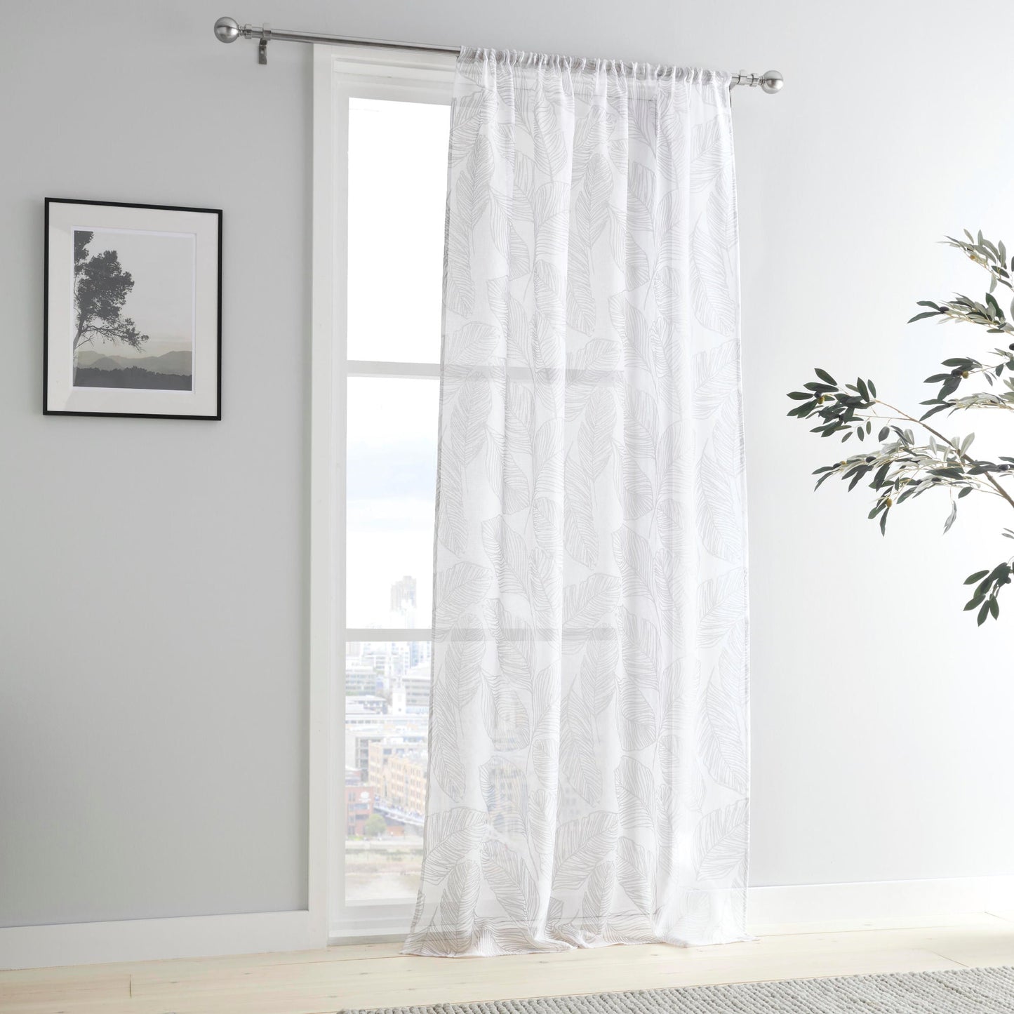 Matteo Voile Panel in Grey