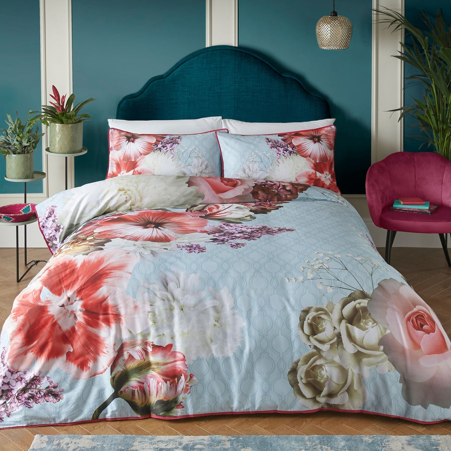 Mayfair Lady Duvet Cover Set in Blue