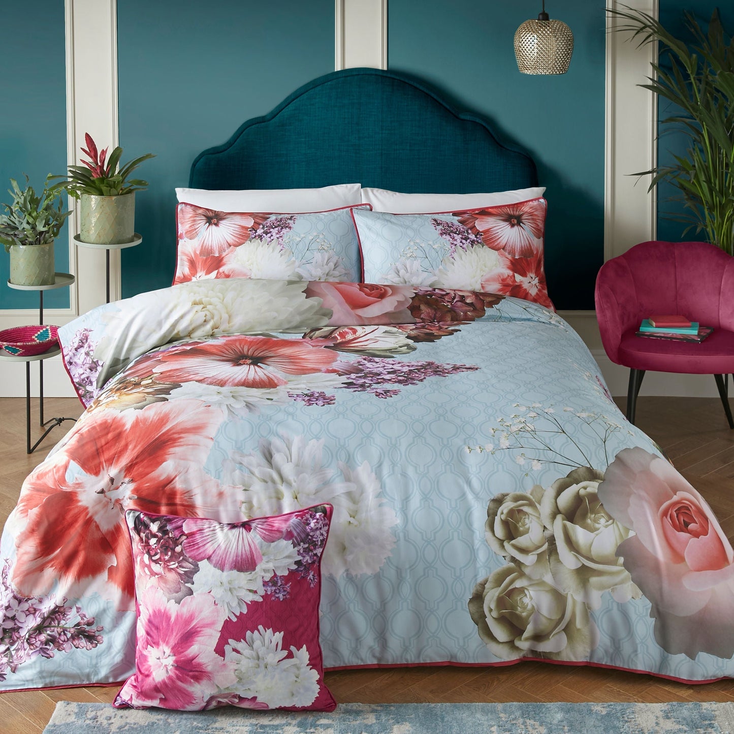 Mayfair Lady Duvet Cover Set in Blue