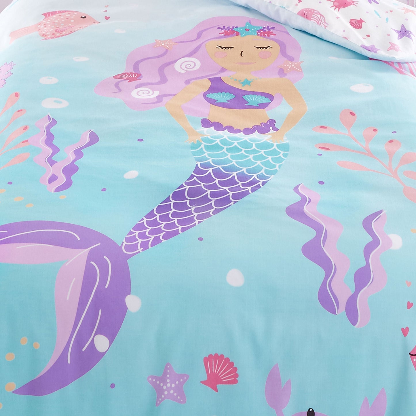 Mermaid Vibes Duvet Cover Set in Aqua