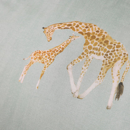 Milo Giraffe Duvet Cover Set in Duck Egg