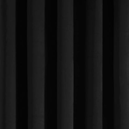 Montrose Eyelet Single Panel Door Curtain in Black