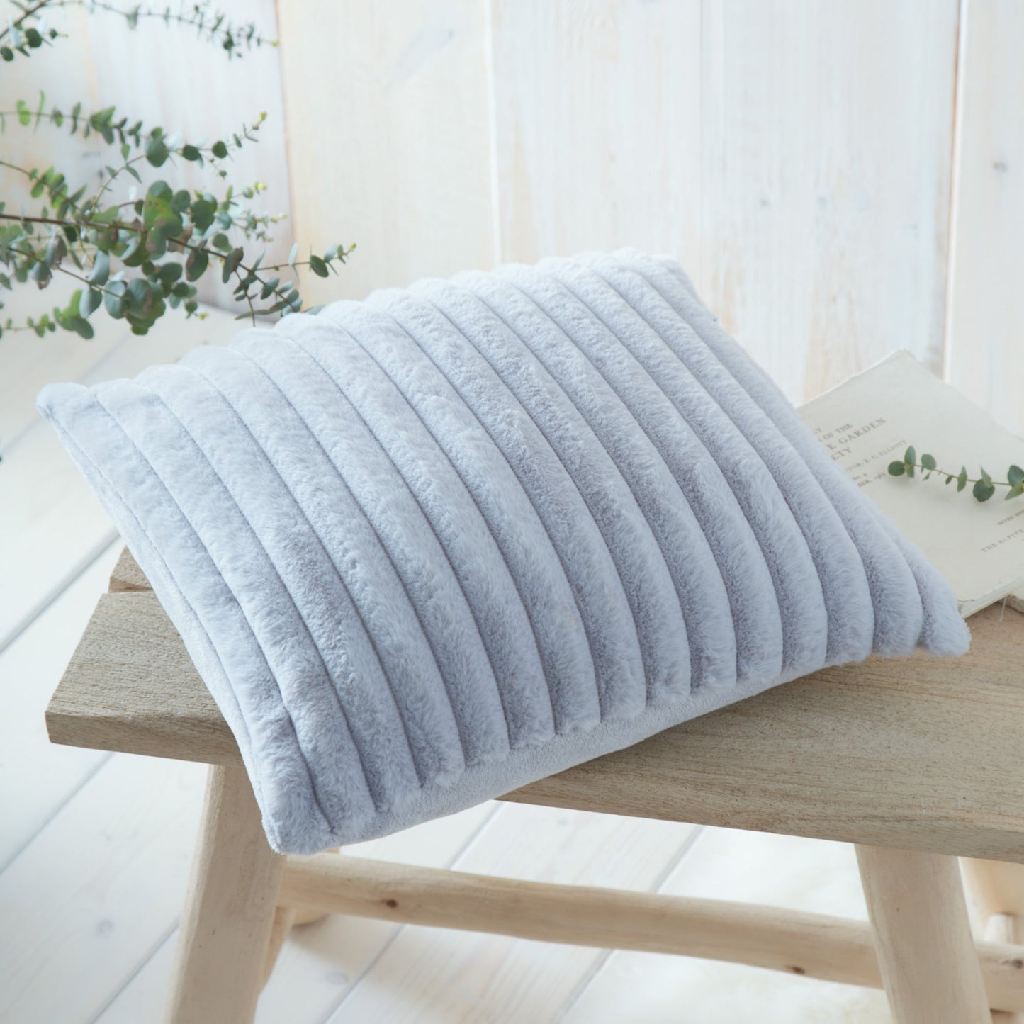 Morritz Cushion in Grey 43 x 43cm - Filled Cushion
