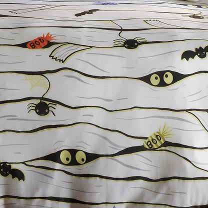 Mummy Halloween Duvet Cover Set in White
