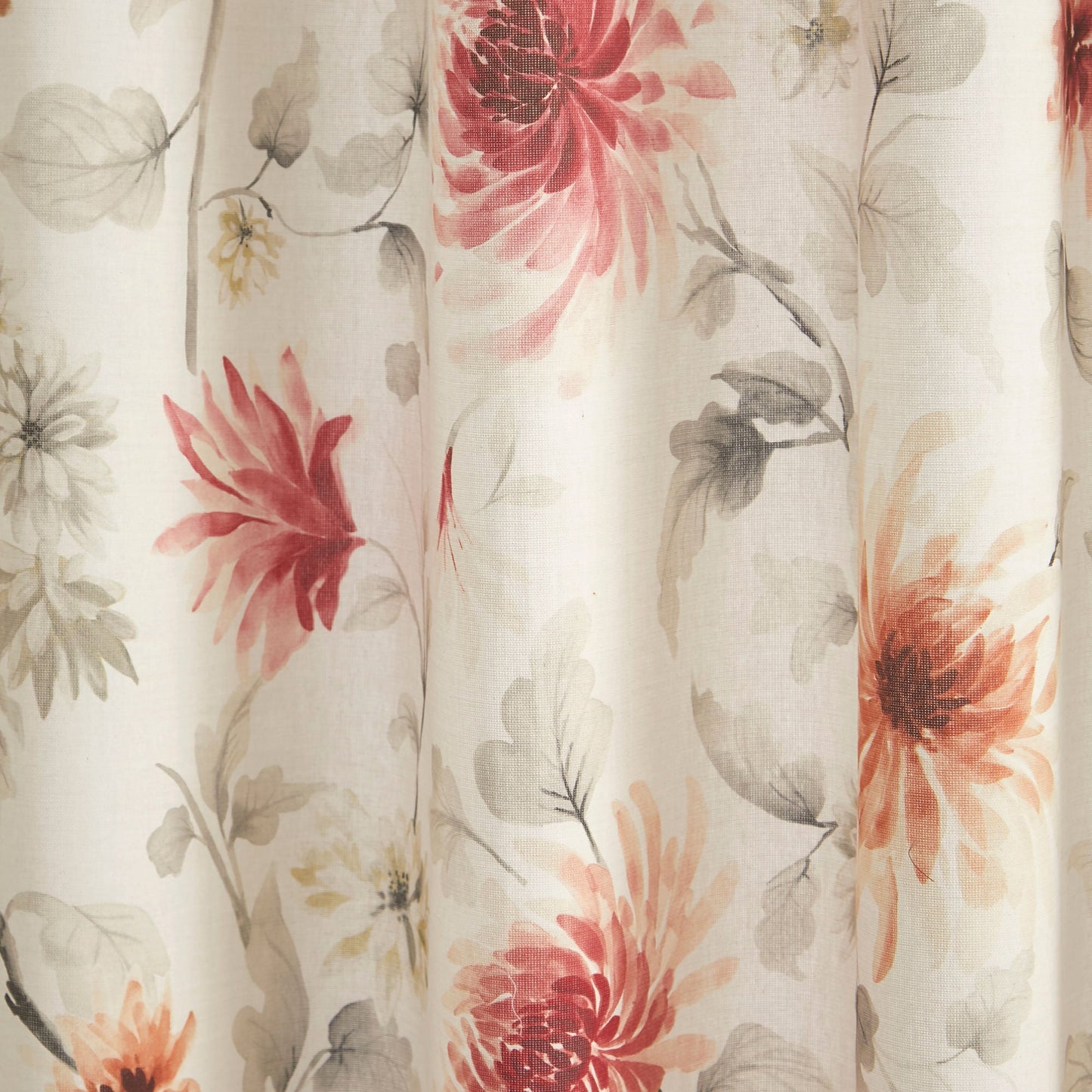 Nadia Eyelet Curtains in Red