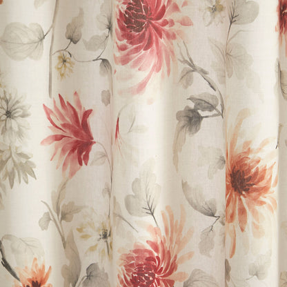 Nadia Eyelet Curtains in Red