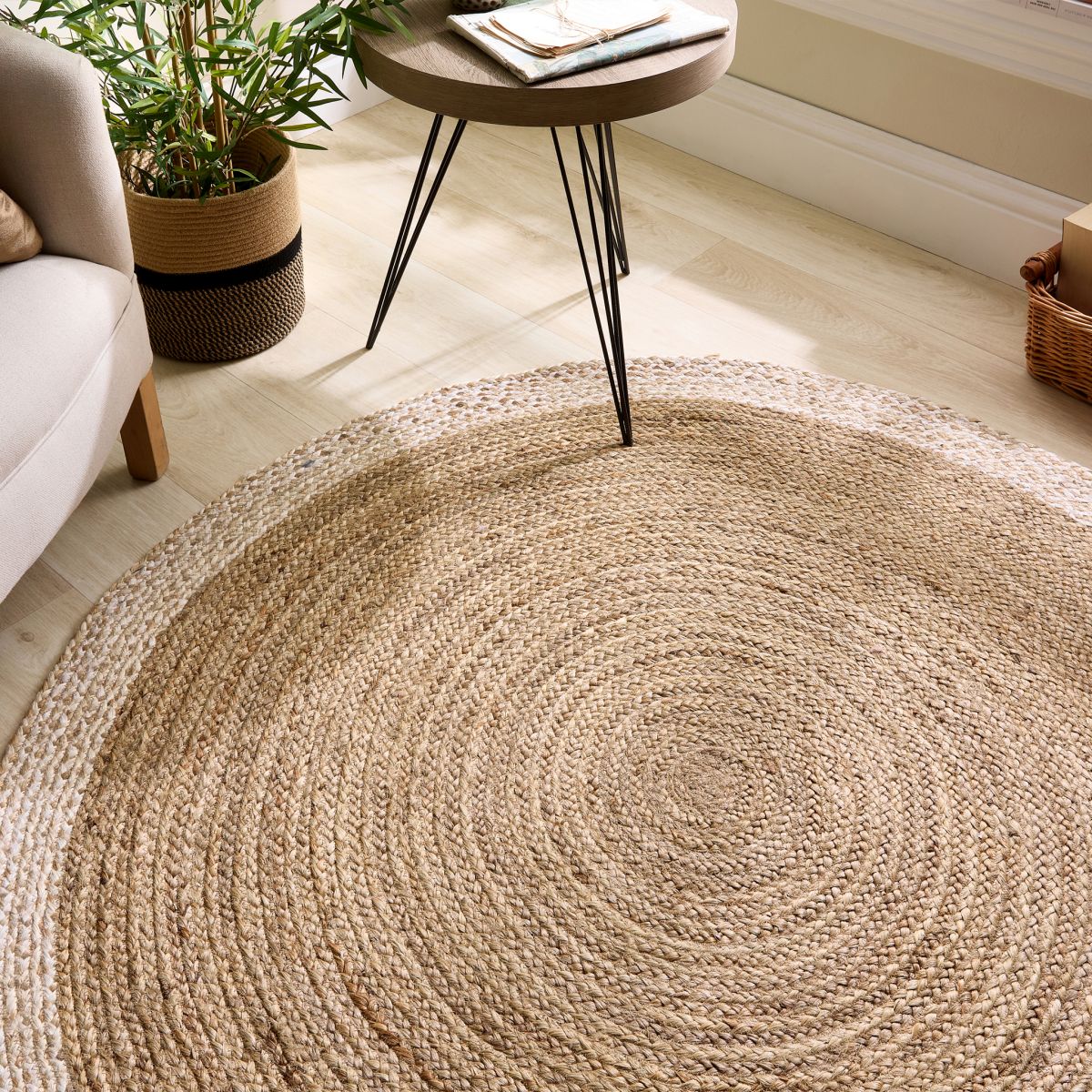 Origins Jute Border Natural White