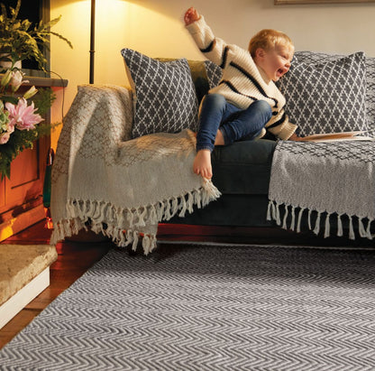 Hug Rug Woven Diamond Throw Natural