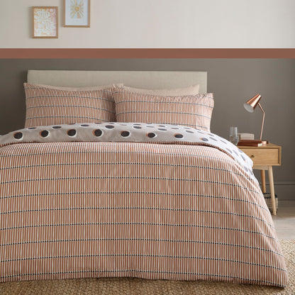 Polka Spot Duvet Cover Set in Natural
