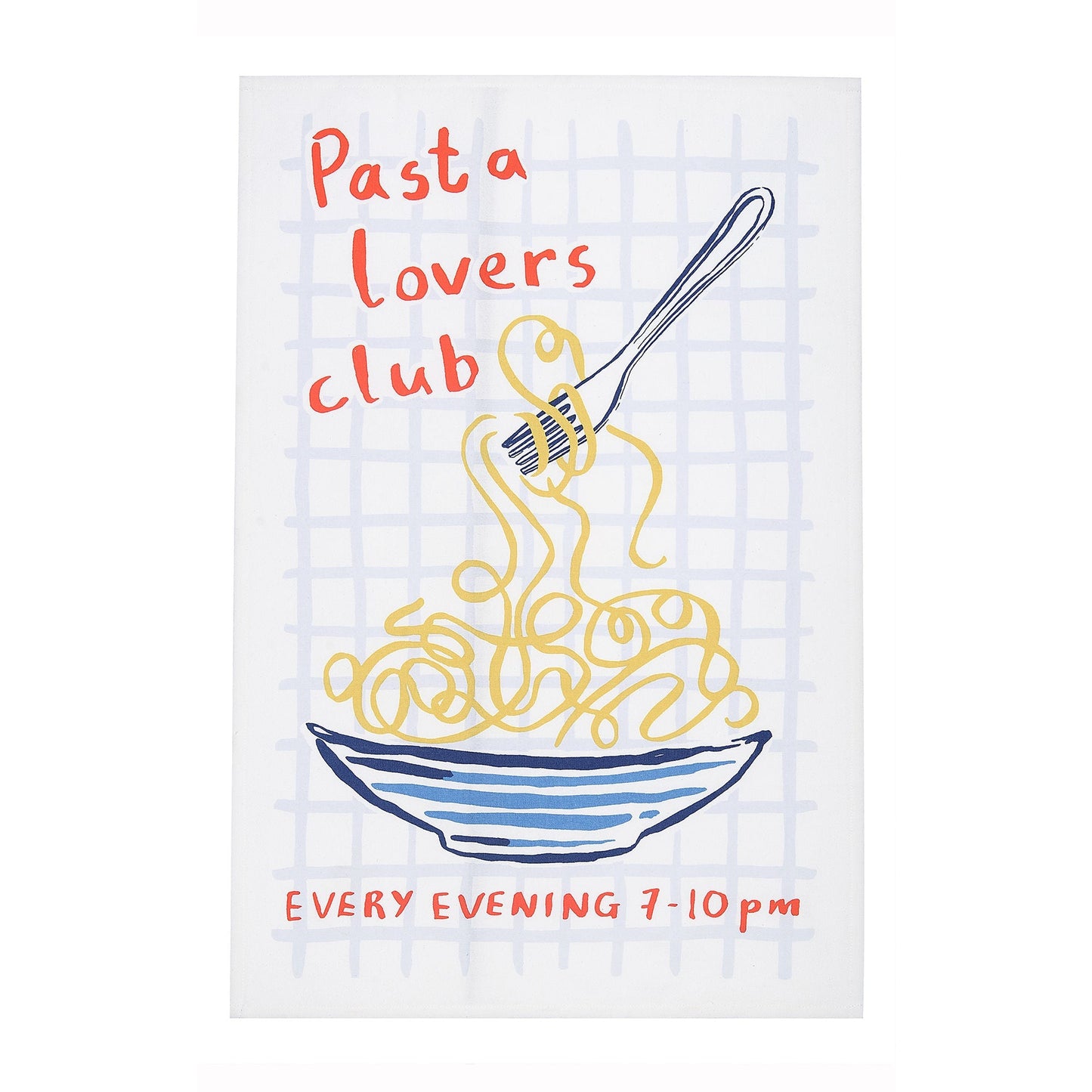 Pasta Lovers Club Cotton Tea Towel