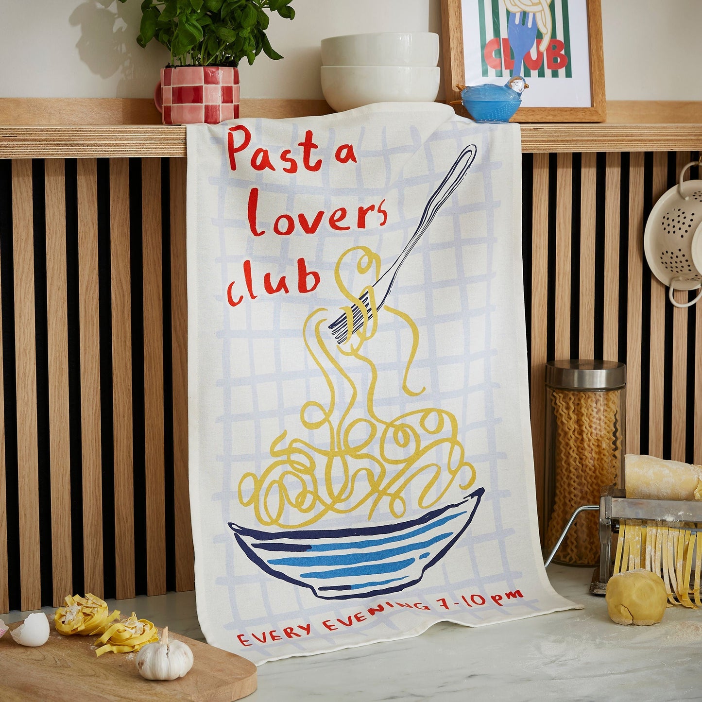 Pasta Lovers Club Cotton Tea Towel