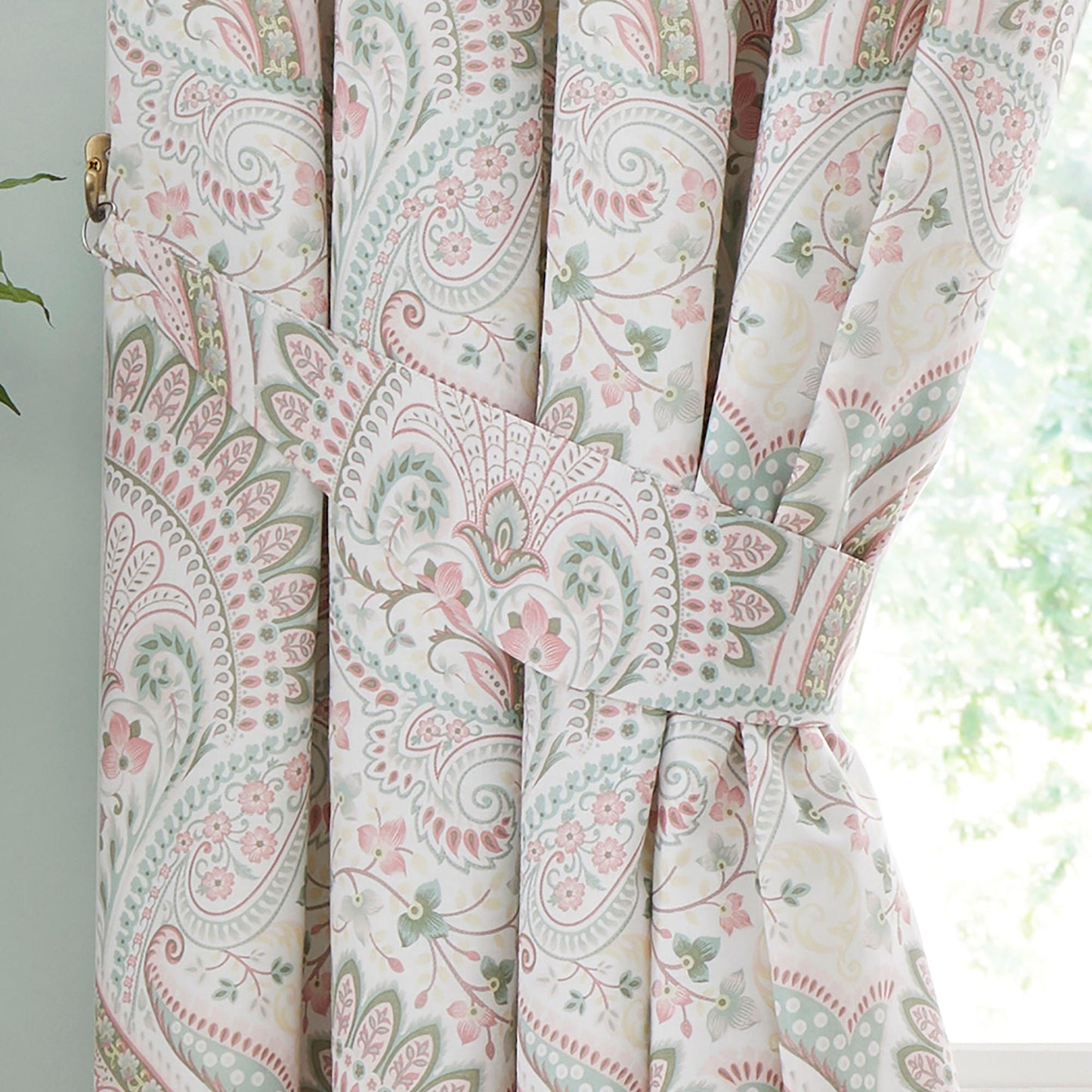 Palais Pencil Pleat Curtains in Green