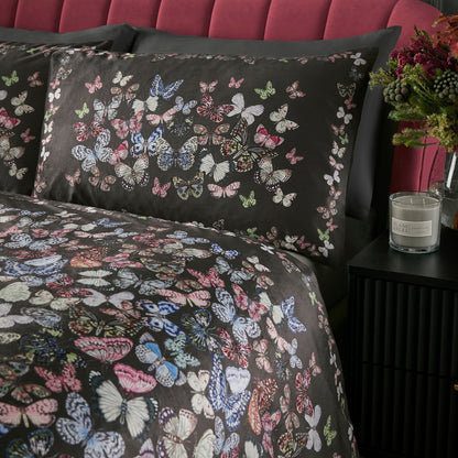 Papillon Duvet Cover Set in Charcoal