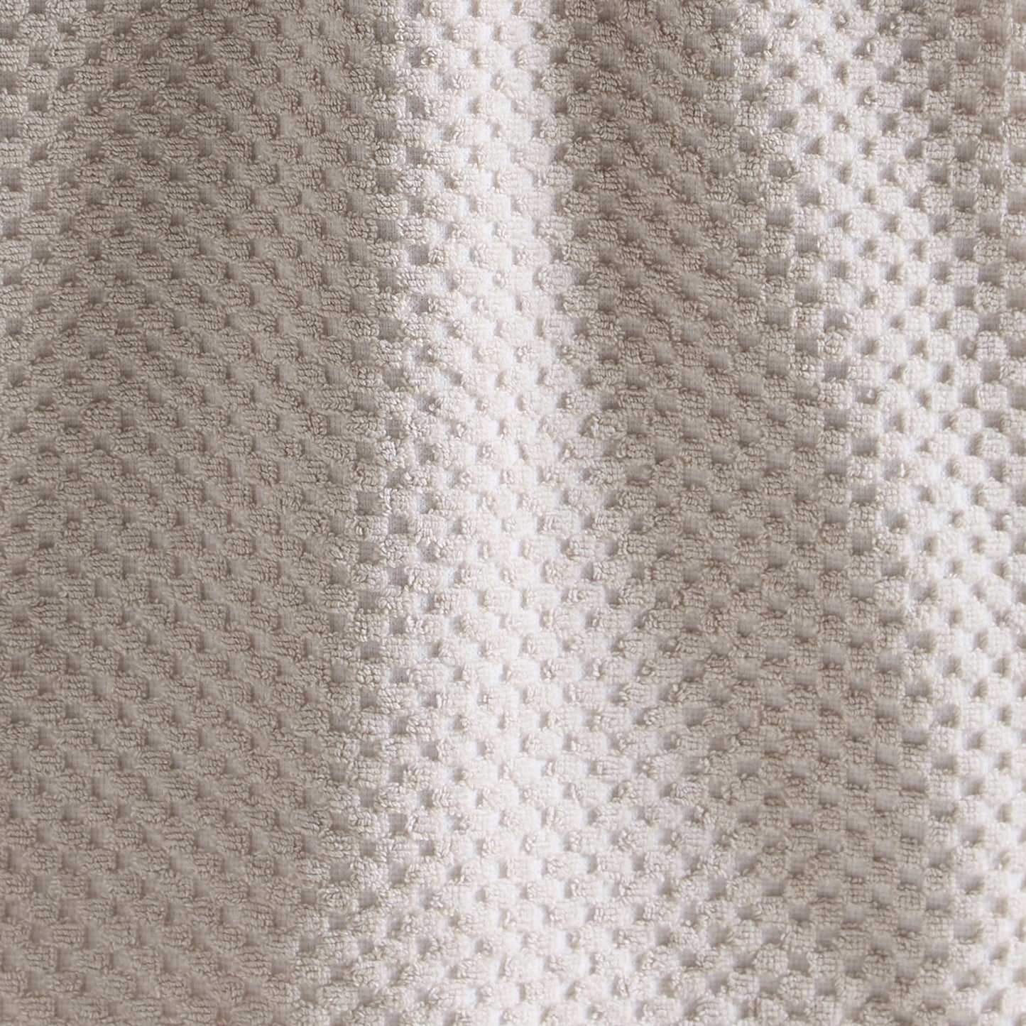 Popcorn Check Towels in Natural - Hand Towel
