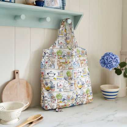 Pantry Cats Foldable Tote Bag Medium in Multicolour