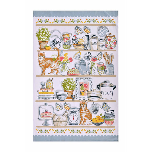 Pantry Cats Cotton Tea Towel