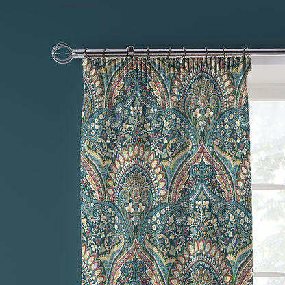 Palais Pencil Pleat Curtains in Teal