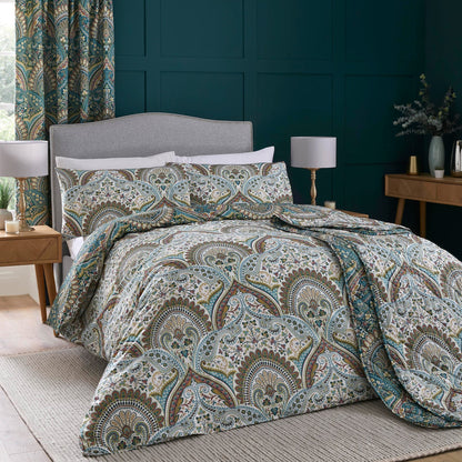 Palais Duvet Cover Set in Teal