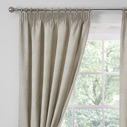 Pembrey Pencil Pleat Curtains in Natural