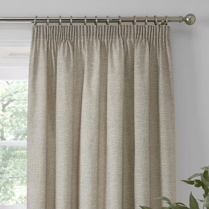 Pembrey Pencil Pleat Curtains in Natural