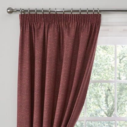 Pembrey Pencil Pleat Curtains in Red