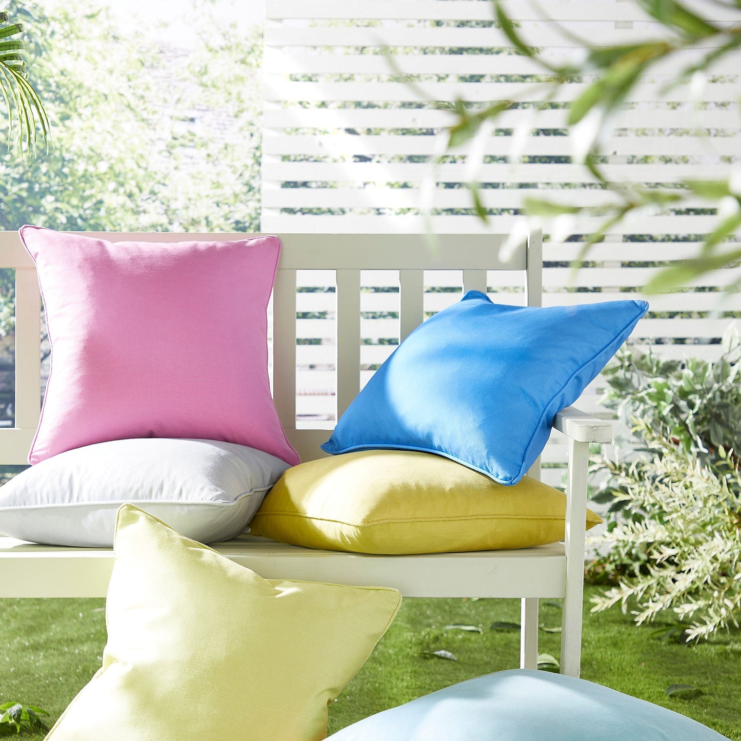 Plain Dye Cushion in Blue