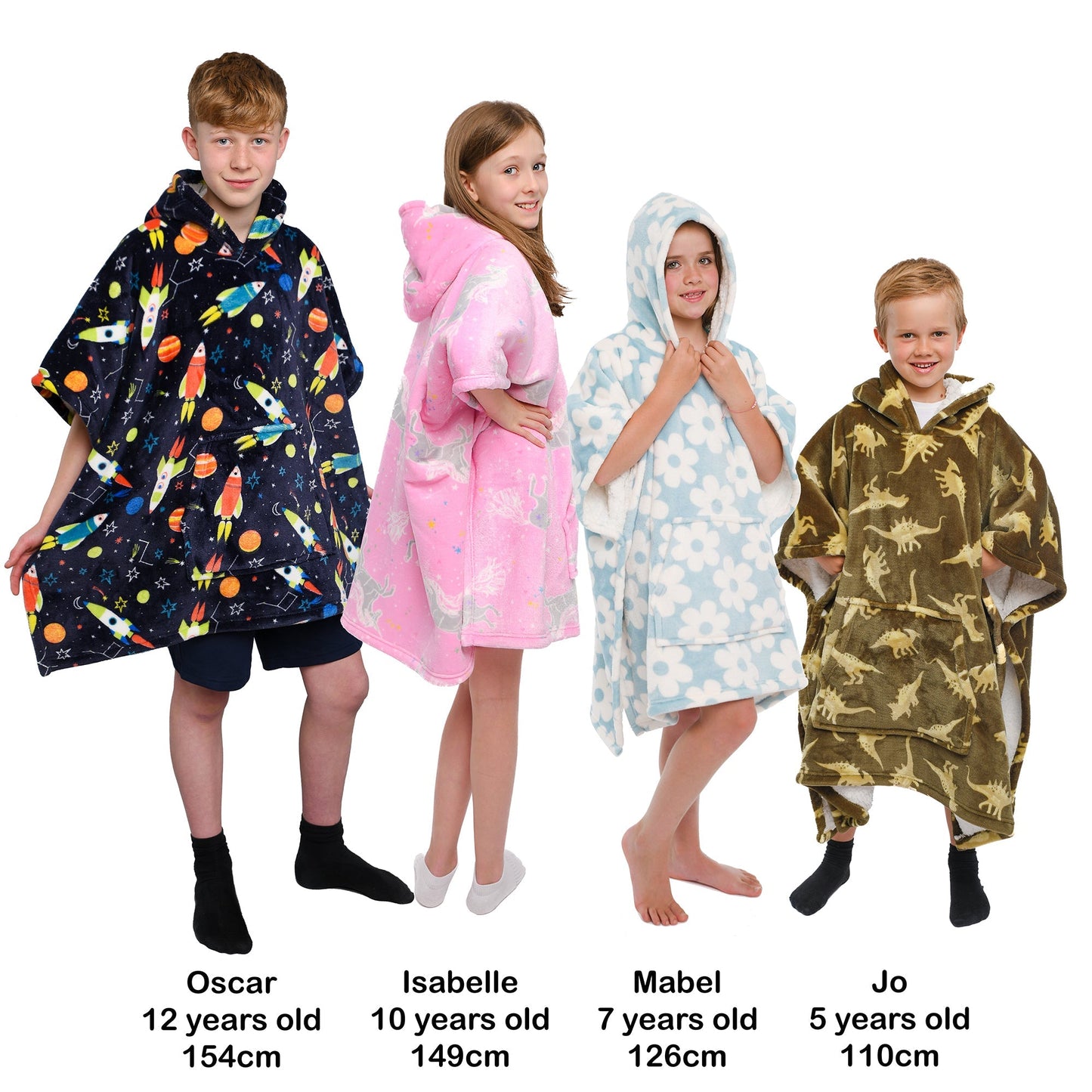 Dino Poncho in Green 75 x 92.5cm