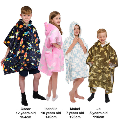 Dino Poncho in Green 75 x 92.5cm