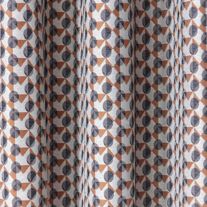 Prado Eyelet Curtains in Grey/Terracotta