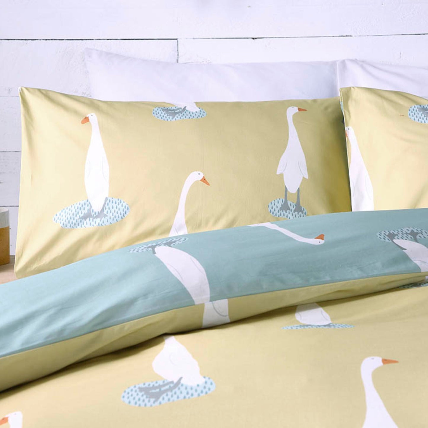 Puddles The Duck Duvet Cover Set in Yellow
