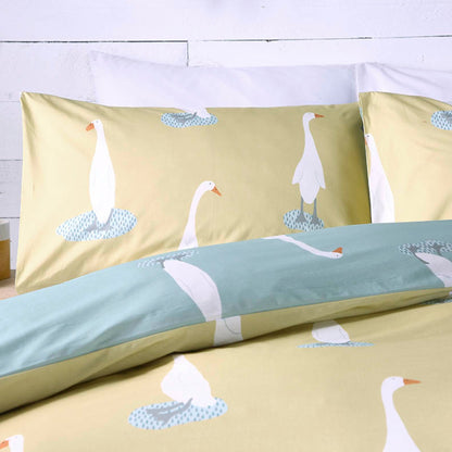 Puddles The Duck Duvet Cover Set in Yellow
