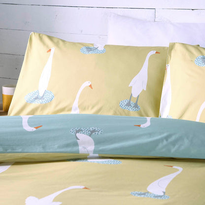 Puddles The Duck Duvet Cover Set in Yellow