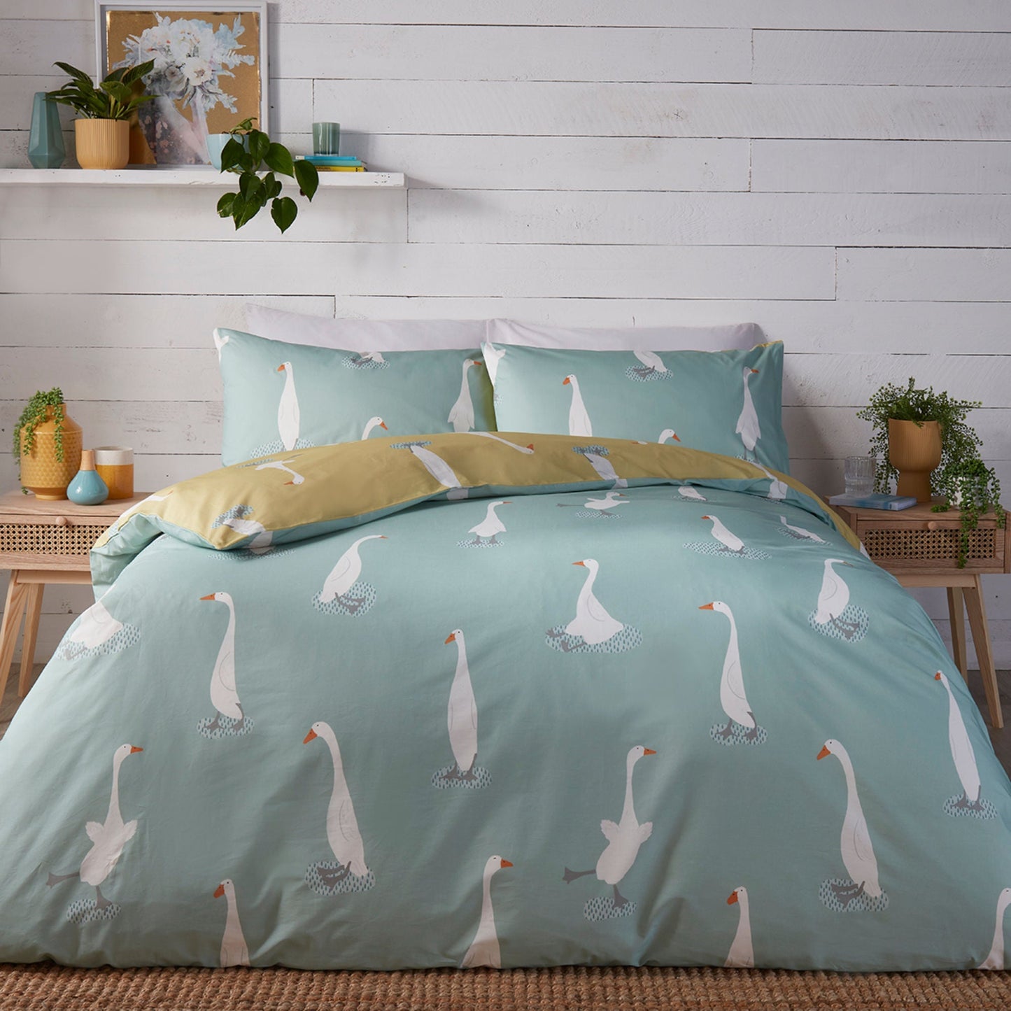 Puddles The Duck Duvet Cover Set in Yellow