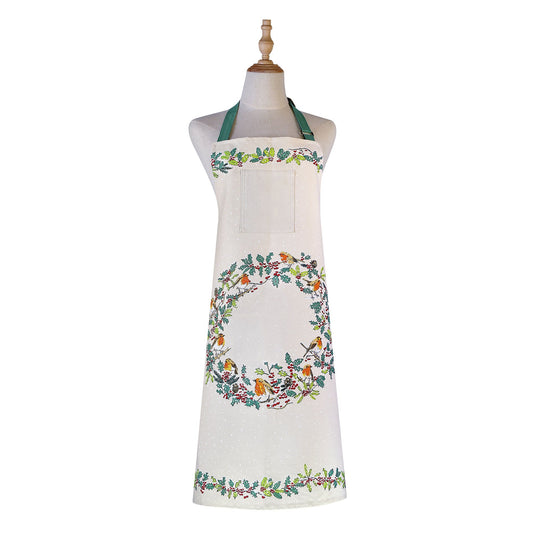 Christmas Robins Cotton Apron