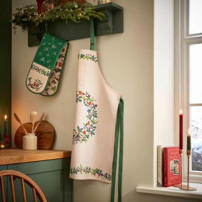 Christmas Robins Cotton Apron
