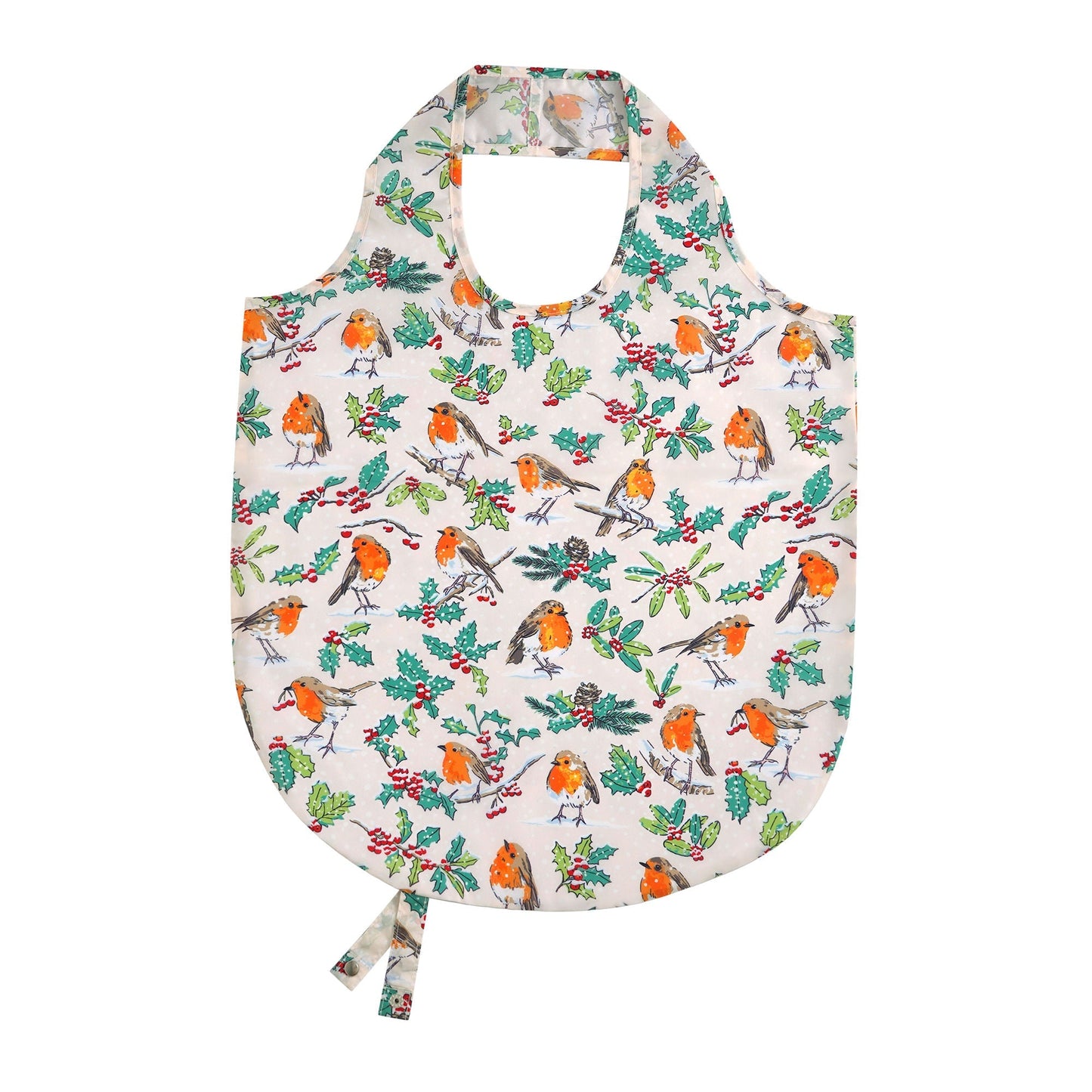 Christmas Robins Foldable Tote Bag Medium