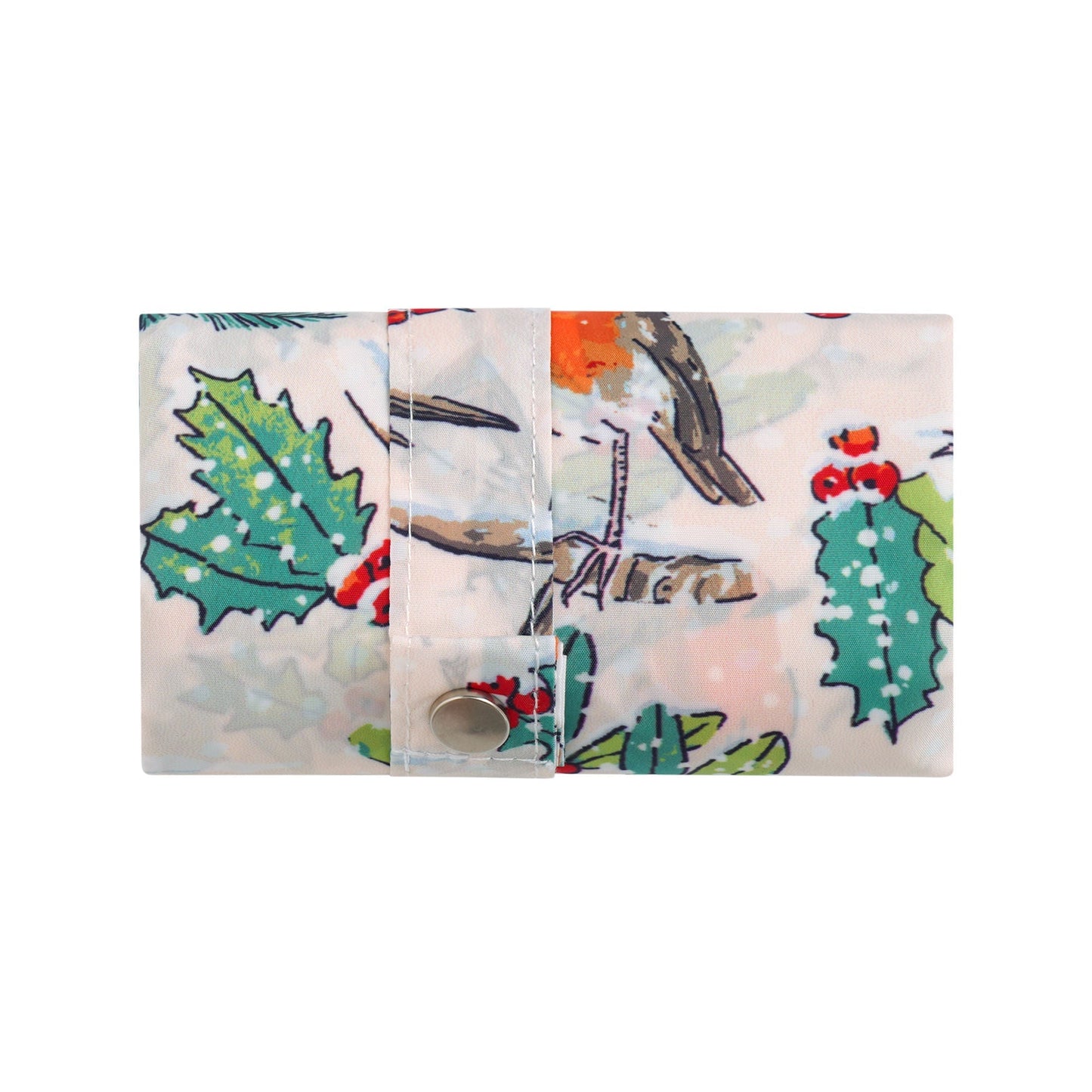 Christmas Robins Foldable Tote Bag Medium