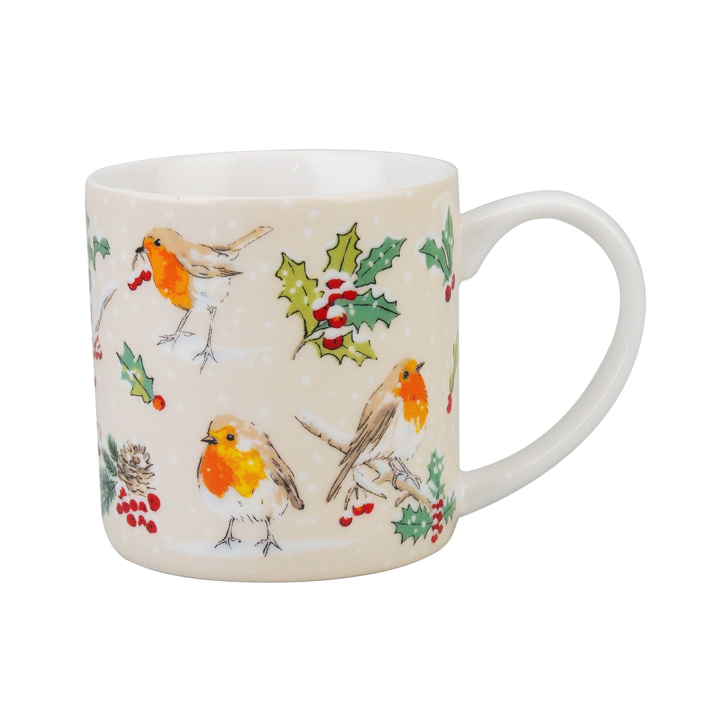 Christmas Robins Bone China Mug